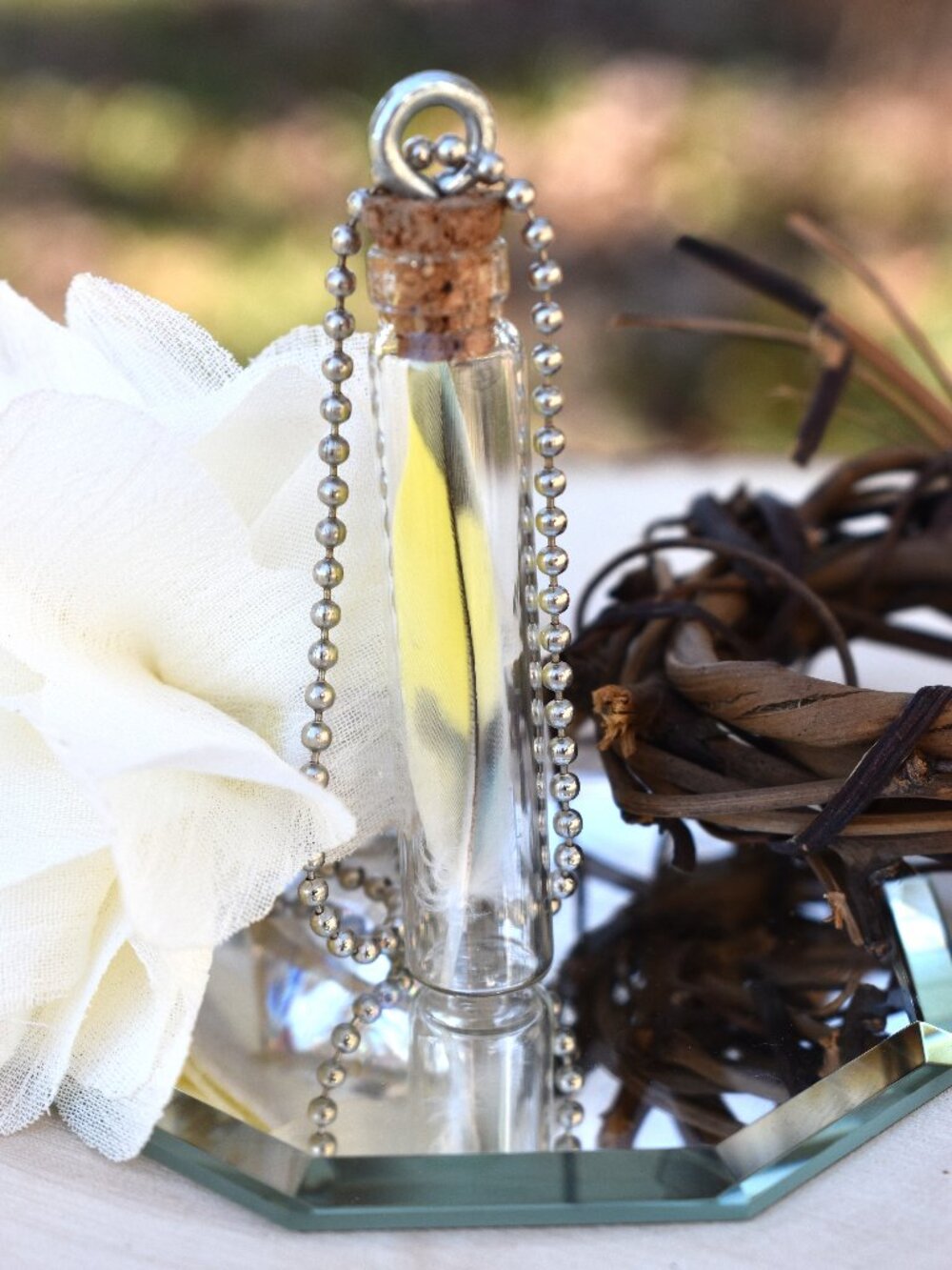 Feather In A Bottle Necklace